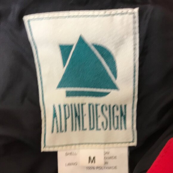 ALPINE DESIGN ~ MENS MEDIUM ~ RED BLACK GORE TEX HOODED WINTER JACKET COAT - Picture 8 of 8